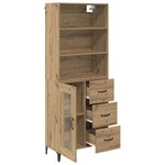 vidaXL Haut Armoire avec tiroir Chêne artisanal 69 5 x 34 x 180 cm