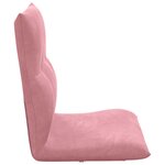 vidaXL Fauteuil de sol ajustable Rose Velours