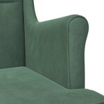 vidaXL Fauteuil Vert Mer Velours