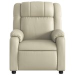 vidaXL Fauteuil inclinable Crème Similicuir