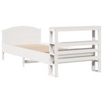vidaXL Cadre de lit sans matelas blanc 90x200 cm bois de pin massif