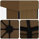 vidaXL Abri de jardin 6 x 3 m Taupe Polyester et Acier 190