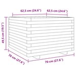 vidaXL Jardinière 70x70x49 5 cm bois de pin imprégné