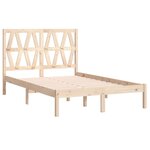 vidaXL Cadre de lit Bois de pin massif 140x190 cm