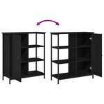 vidaXL Buffet Chêne noir 70 x 30 x 80 cm