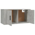 vidaXL Meuble TV mural Gris béton 80x34 5x40 cm