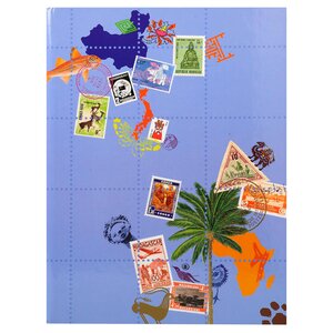 Album De Timbres Globe-trotter 16 Pages Noires - 22 5x30 5 Cm - Visuels Assortis - Exacompta