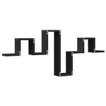 vidaXL Étagère murale noir 104 5x10x43 cm bois d'ingénierie