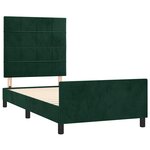 vidaXL Cadre de lit sans matelas vert foncé 90x200 cm velours