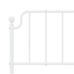 vidaXL Cadre de lit métal avec tête de lit/pied de lit blanc 183x213cm