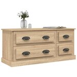 vidaXL Meuble TV chêne sonoma 100x35 5x45 cm bois d'ingénierie
