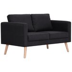 vidaXL Ensemble de canapé 2 Pièces tissu noir