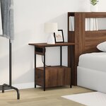 vidaXL Cabinet de chevet avec tiroir Chêne marron 60 x 30 x 61 cm