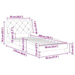 vidaXL Cadre de lit sans matelas bleu 90x200 cm velours