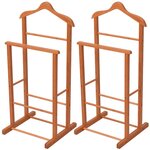 Vidaxl portant à vêtements 2 pcs bambou 46 x 40 x 95 cm