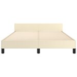 vidaXL Cadre de lit sans matelas crème 140x200 cm similicuir