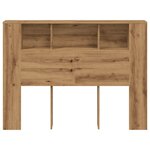 vidaXL Armoire à tête de lit Chêne artisanal 140 x 18 5 x 102 5 cm Bois d'ingénierie