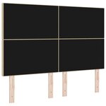 vidaXL Tête de lit LED Vert gris 144 cm Tissu en velours côtelé