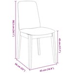 vidaXL Chaises à manger coussins 2 Pièces blanc bois massif caoutchouc