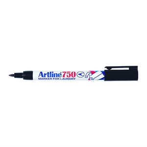 Marqueur 750 spécial Textile permanent indélébile pointe conique 0 7 mm noir x 12 ARTLINE