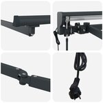 vidaXL Cadre d'Auvent Électrique Semi-Cassette Rétractable en Métal