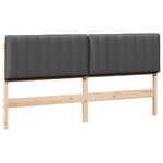 vidaXL Tête de lit capitonnée Brun et gris foncé 200 cm Pin massif