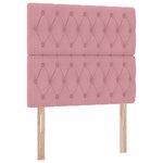 vidaXL Lit avec rangement et matelas Rose 90 x 190 cm Velours