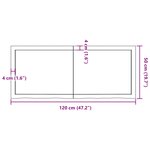 vidaXL Dessus de table marron clair bois chêne massif traité