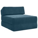 vidaXL Canapé-lit pliable Bleu 60 x 70 x 41 cm Tissu