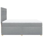 vidaXL Sommier à lattes de lit avec matelas Gris clair 140x190cm Tissu