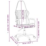 vidaXL Chaise de jeu Noir et doré Similicuir
