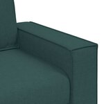 vidaXL Canapé 2 places Vert foncé 140 cm Tissu