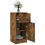 vidaXL Buffets 2 Pièces Chêne fumé 30x30x70 cm Bois d'ingénierie