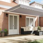 vidaXL Auvent rétractable électrique Gris clair 500 × 350 cm