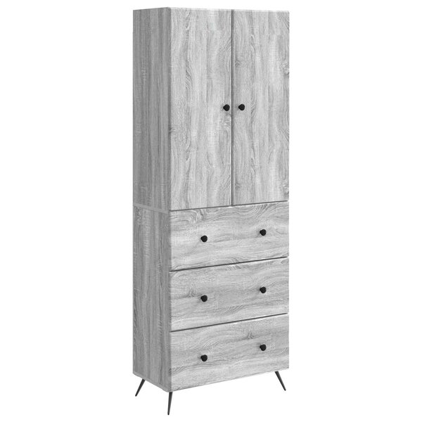 vidaXL Ensemble de Meubles 2 Pièces Sonoma gris 66 x 34 5 x 90 cm