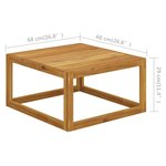 vidaXL Table basse 68x68x29 cm Bois d'acacia solide