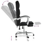 Chaise fauteuil siège pivotante de inclinable de bureau informatique étude similicuir noir 02_0024268