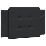 vidaXL Lit avec matelas noir 80x200 cm similicuir