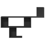 vidaXL Étagère murale noir 100x15x70 cm bois d'ingénierie