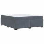vidaXL Cadre de lit avec matelas Gris foncé 180 x 200 cm Velours