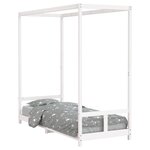 vidaXL Cadre de lit pour enfants blanc 80x200 cm bois de pin massif