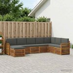 vidaXL Ensemble de canapés d'extérieur 6 Pièces Naturel et Anthracite