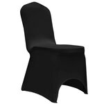 vidaXL Housses élastiques de chaise Noir 12 Pièces