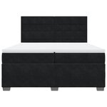 vidaXL Sommier à lattes de lit et matelas Noir 200x200 cm Velours