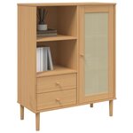 vidaXL Buffet SENJA aspect rotin marron 90x40x112cm bois massif de pin