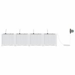 vidaXL Pots de jardin Blanc 160 x 40 x 37.5 cm Acier