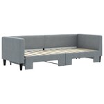 vidaXL Lit de jour avec gigogne sans matelas gris clair 80x200 cm