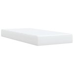 vidaXL Sommier à lattes de lit avec matelas Blanc 90x200 cm Similicuir
