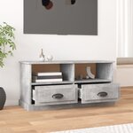 vidaXL Meuble TV gris béton 93x35 5x45 cm bois d'ingénierie