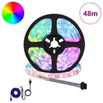 vidaXL Bande LED 12 Pièces Noir et Transparent 4000 mm